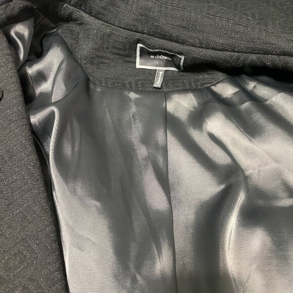 Le Château Hooded Coat Women Size Medium black - Picture 10 of 16